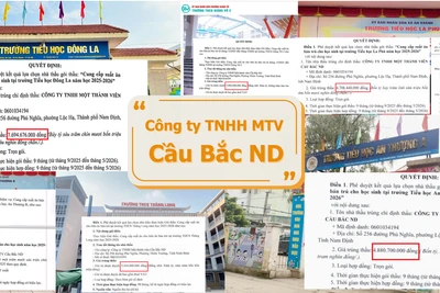 Công ty TNHH MTV Cầu Bắc ND và những gói thầu tiền tỷ cung cấp suất ăn ở trường công tại HN