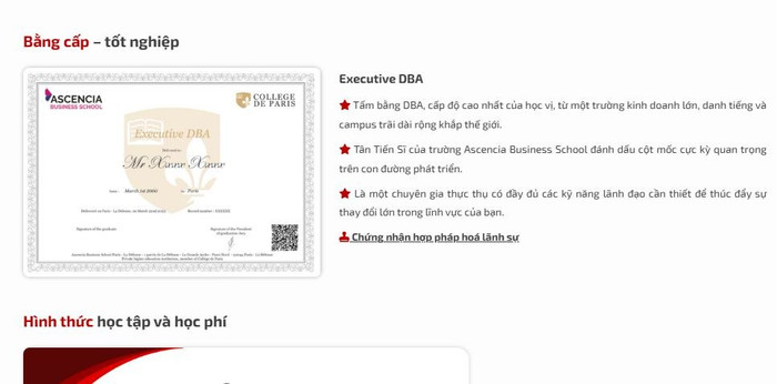 Chương trình Executive DBA được Viện IDEAS giới thiệu, học viên tốt nghiệp sẽ là tân tiến sĩ của trường Ascencia Business School. executive-vien-ideas.jpg