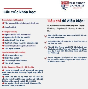 Tiêu chí đủ điều kiện với ứng viên học thạc sĩ Tâm lý học đòi hỏi phải có trình độ tiếng Anh cơ bản với IELTS 5.0...