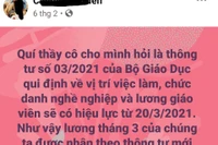 Giáo viên cấp 2 nào đứng lớp có cơ hội hưởng lương mới kịch khung?