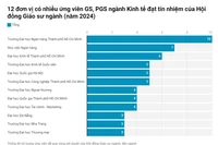 Ứng viên HĐGS cơ sở nào có tỷ lệ đạt ở HĐGS ngành Kinh tế nhiều nhất?