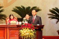 497/497 đại biểu giới thiệu bầu ông Vương Đình Huệ giữ chức Bí thư Thành uỷ