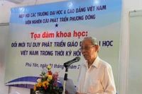 Giáo sư Trần Hồng Quân gửi thư chúc mừng Đại học Tôn Đức Thắng 