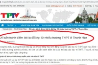 0,58 điểm/môn vào lớp 10 là quý rồi, Thanh Hóa có định nâng chất lượng?