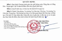 Bộ Giáo dục giải thích quyết định thí điểm đưa tiếng Hàn trở thành ngoại ngữ 1