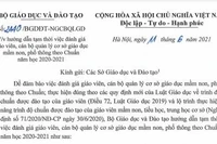 Tạm dừng việc đánh giá giáo viên, cán bộ quản lý theo Chuẩn năm học 2020-2021