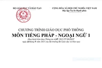 Ban hành Chương trình giáo dục phổ thông môn tiếng Nga, Nhật, Pháp, Trung Quốc