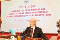 Tổng Bí thư dự Lễ Kỷ niệm 60 năm Chủ tịch Hồ Chí Minh gặp mặt đội ngũ trí thức