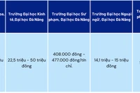 Chi tiết mức học phí năm học 2024-2025 của 6 trường thành viên thuộc ĐH Đà Nẵng