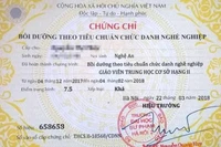 Còn 1 chứng chỉ chức danh nghề nghiệp giáo viên còn mất tiền, bỏ được không?