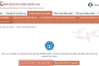 Hướng dẫn đóng tiếp Bảo hiểm xã hội tự nguyện trên Cổng Dịch vụ công Quốc gia
