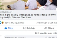 Thêm vị trí quản lý trường học có tăng phòng làm việc riêng, chế độ, quyền lợi?