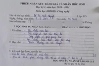 Chưa hướng dẫn đánh giá học sinh bằng lời nói, giáo viên mỏi tay viết nhận xét