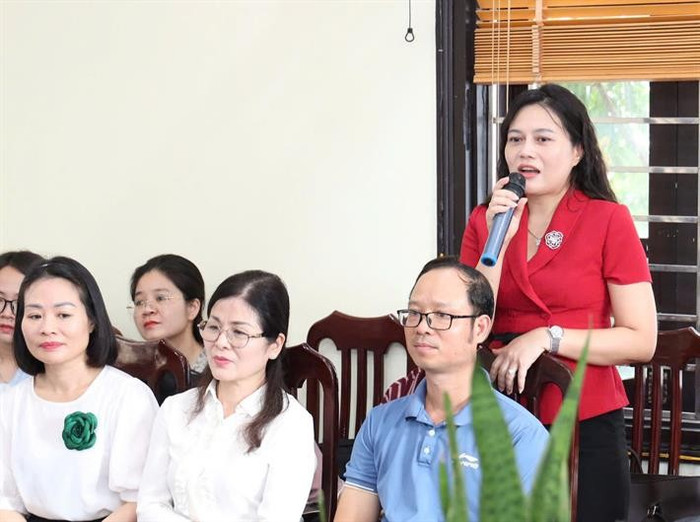 Cô giáo Phạm Hải Yến cho biết đã sẵn sàng, tự tin thực hiện nhiệm vụ được giao Cô giáo Phạm Hải Yến cho biết đã sẵn sàng, tự tin thực hiện nhiệm vụ được giao