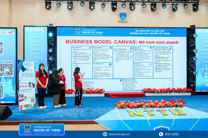 Các dự án khởi nghiệp không chỉ dừng lại ở việc hoàn thiện ý tưởng mà còn được đưa vào chương trình huấn luyện chuyên nghiệp kéo dài nhiều giai đoạn. Ảnh: NTCC. sv-2.jpg