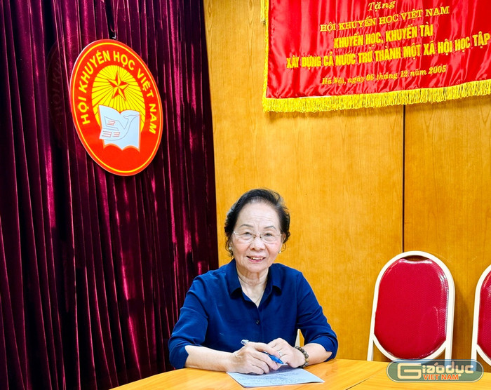 Giáo sư Nguyễn Thị Doan - nguyên Hiệu trưởng Trường Đại học Thương mại, nguyên Phó Chủ tịch nước Cộng hòa Xã hội chủ nghĩa Việt Nam, hiện là Chủ tịch Hội Khuyến học Việt Nam. Ảnh: Ngọc Mai gdvn-bac-doan.jpg