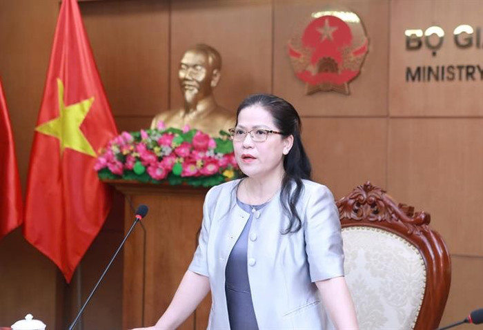 Thứ trưởng Nguyễn Thị Kim Chi phát biểu kết luận. Thứ trưởng Nguyễn Thị Kim Chi phát biểu kết luận.