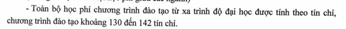 Ảnh chụp màn hình Thông báo tuyển sinh đào tạo từ xa trình độ đại học các đợt 8 năm 2025.