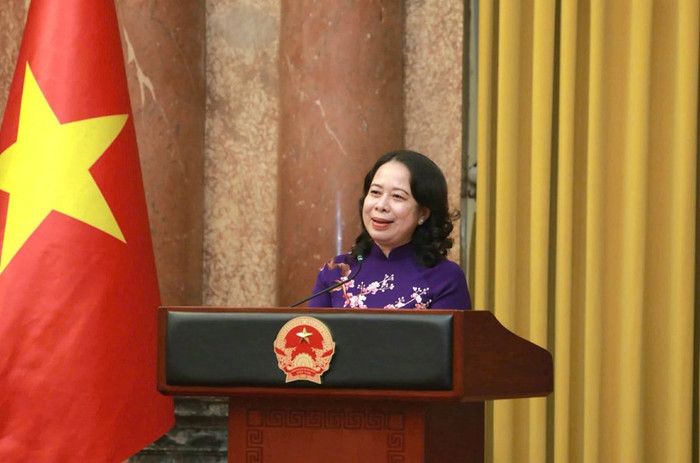 Phó Chủ tịch nước Võ Thị Ánh Xuân phát biểu tại chương trình. Ảnh: Bộ GDĐT