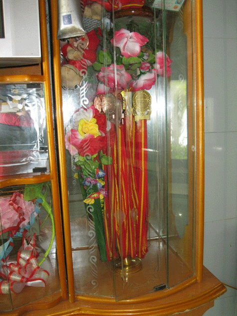 Bộ sưu tập huy chương của Đông - Ảnh: Nguyễn Đức Bộ sưu tập huy chương của Đông - Ảnh: Nguyễn Đức