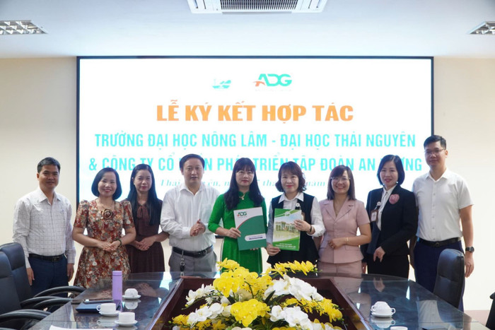 Trường Đại học Nông Lâm, Đại học Thái Nguyên ký kết hợp tác với Công ty Cổ phần Phát triển Tập đoàn An Dương nhằm tăng cường gắn kết giữa nhà trường và doanh nghiệp. Ảnh website nhà trường dh-nong-lam-thai-nguyen-ky-ket-hop-tac.jpg