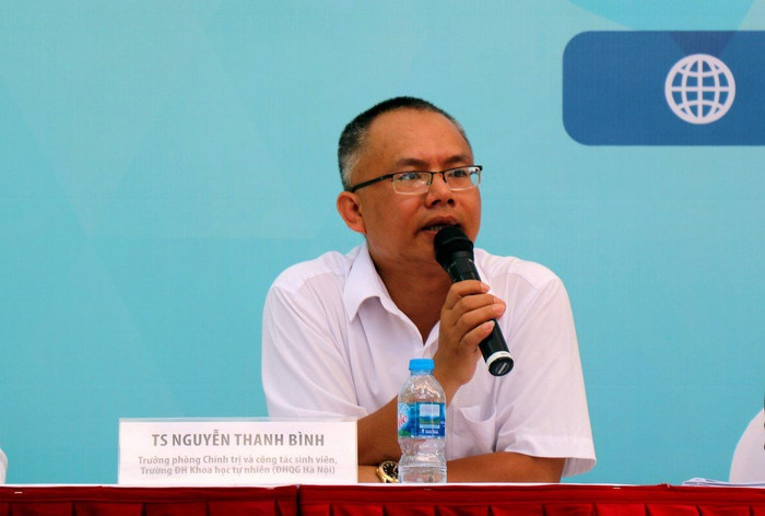 Tiến sĩ Nguyễn Thanh Bình - Trưởng phòng Chính trị và Công tác sinh viên, Trường Đại học Khoa học Tự nhiên, Đại học Quốc gia Hà Nội. Ảnh website trường tien-si-nguyen-thanh-binh-dh-khtn-ha-noi.jpg