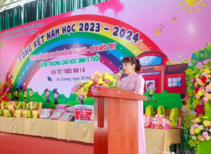 Cô Nguyễn Thị Kiều Thụy – Hiệu trưởng Trường mầm non Hoa Phượng (thành phố Tuyên Quang, tỉnh Tuyên Quang). Ảnh: NVCC co-thuy-mn-hoa-phuong-tp-tq.jpg