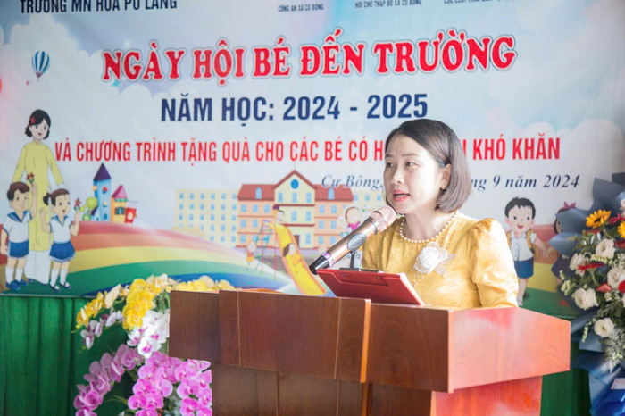 Cô Bùi Thị Dung - Hiệu trưởng Trường Mầm non Hoa Pơ Lăng (huyện Ea Kar, tỉnh Đắk Lắk). Ảnh NVCC Cô Bùi Thị Dung - Hiệu trưởng Trường Mầm non Hoa Pơ Lăng (huyện Ea Kar, tỉnh Đắk Lắk). Ảnh NVCC