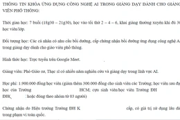 Giáo viên trăn trở có phải học lấy chứng nhận đã qua đào tạo ứng dụng công nghệ AI?