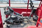 Xe máy phát hỏa, trơ khung sắt trên cầu