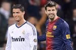 Pique âu yếm Ronaldo trong trận cầu “Siêu kinh điển”