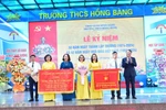 Trường THCS Hồng Bàng đón Cờ thi đua của Thủ tướng Chính phủ