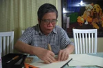 Thầy giáo mù sáng chế dụng cụ học hình không gian "bóng tối"