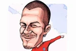 David Beckham: Số 7 huyền thoại của M.U (Biếm họa sao bóng đá kỳ 6)