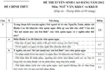 Đáp án thi Cao đẳng môn văn khối C, D của Bộ Giáo dục