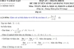 Đáp án thi Cao đẳng môn Toán khối A, A1, B, D của Bộ Giáo dục