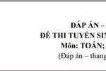 Tải đáp án thi Đại học chính thức khối A, A1 2012 của Bộ Giáo dục