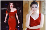 Váy nhung đỏ ồ ạt tấn công Vbiz