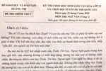 Đề thi học sinh giỏi Ngữ văn tỉnh Quảng Trị được giáo viên đánh giá cao