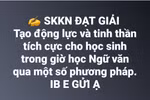 Sáng kiến kinh nghiệm là "kênh" hiệu quả giúp GV đạt danh hiệu chiến sĩ thi đua 