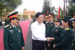 Chủ tịch nước Trương Tấn Sang thăm và làm việc tại Binh đoàn 15