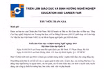 Thư mời tham gia Triển lãm Giáo dục và Định hướng Nghề nghiệp 2015