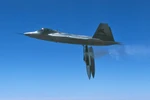 Cảnh máy bay chiến đấu F-22 vứt thùng dầu phụ để "tàng hình"