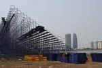Khán đài vạn chỗ xem pháo hoa ở Đà Nẵng sắp hoàn thành