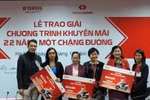 Techcombank trao giải xe Yamaha cho khách hàng “22 năm - Một chặng đường"
