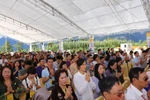 Hàng nghìn người dự lễ rót đồng tượng Quan Thế Bồ Tát trên đỉnh Fansipan 
