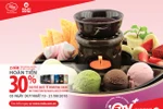 Ưu đãi tới 50% tại Kem Fanny và Hollys Coffee vói thẻ Maritime Bank MasterCard 