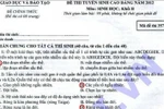 Đáp án đề thi Cao đẳng môn Sinh khối B năm 2012