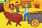 Chùm ảnh: Ước mơ của trẻ thơ qua tranh vẽ