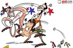 EURO 2012: Đức, Hà Lan, Bồ Đào Nha bị... ném đá vỡ đầu